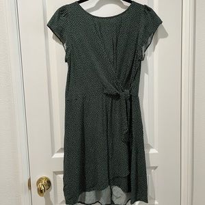 Ann Taylor LOFT polka dot midi dress size 4